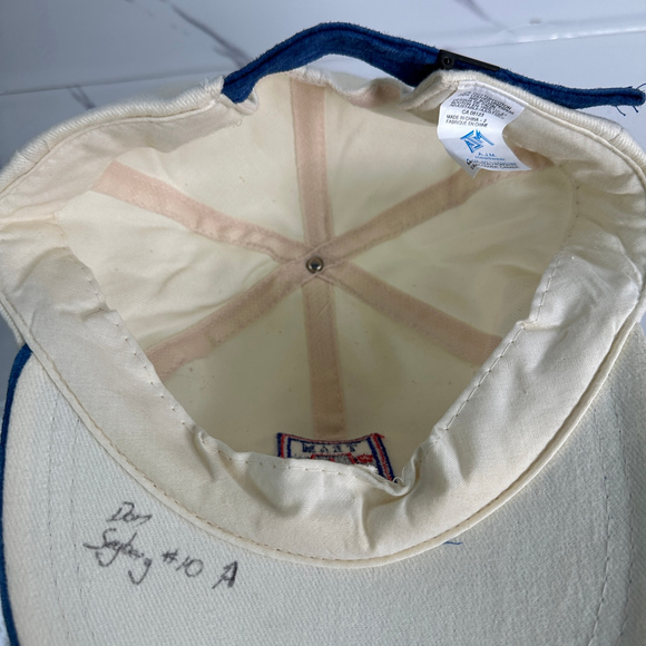 Vintage Team Alberta‎ Cream Flat Brim Ball Cap Hat - Picture 5 of 7